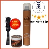 Tặng Lược) COMBO Gôm Xịt Tóc Nashi 320ml +Sáp Vuốt Tóc Suavecito Pomade 113g