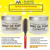 [Tặng lược + Gôm xịt]Bản Full - Sáp Hanz De Fuko 56gr Claymation và Quicksand cho mọi loại tóc và kiểu tóc