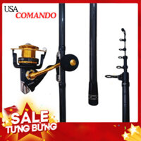[TẶNG LƯỠI LỤC] Bộ cần câu lục USA COMANDO kèm máy AQ8000 chuyên câu lục xa bờ - Fishing Dio