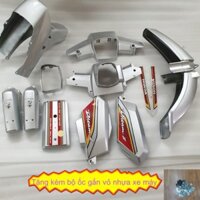 [TẶNG LUÔN CẢ TEM & ỐC NHÉ ] Bộ dàn áo xe DREAM II nhựa nguyên sinh ABS cao cấp Màu Bạc- A686