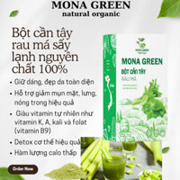 (Tặng mặt nạ) Nước uống ngừa mụn Detox Mona Green từ cần tây, rau má hộp 14 gói