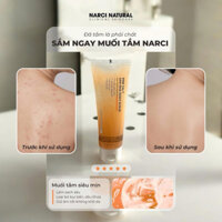 (Tặng mặt nạ) Sữa tắm muối tắm NARCI NATURAL PINK SALT AHA-BHA BODY SCRUB 200ML hạn 2027 giúp tẩy tế bào chết toàn thân