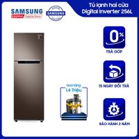 [Tặng Máy Ép Trái Cây Elmich EL-1850] Tủ lạnh hai cửa Samsung 256L với công nghệ Digital Inverter tiết kiệm điện năng - RT25M4032DX - REF [bonus]