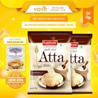 (Tặng men bánh mì)  Bột mì nguyên cám Ấn Độ RAJDHANI Whole Wheat Flour /chakki Atta, 5kg