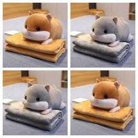 Tặng móc dán 3D siêu dính- Bộ Chăn Gối 2 Trong 1 Hình Chuột Chũi ♥️ [SIÊU XINH] ♥️ Chăn Gối Văn Phòng