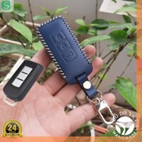 [Tặng móc khóa] Bao Da Chìa Khóa Mitsubishi Xpander, Oulander, Attrager, Triton, Pajero Sport. Da Bò Nhập Khẩu