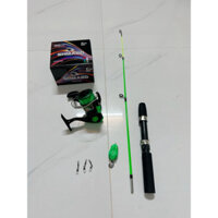 [Tặng mồi] combo bộ cần câu lure LKHoa  tí hon cắm gốc kèm máy  và phụ kiện 5ggd56akkza