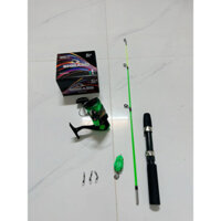 [Tặng mồi] combo bộ cần câu lure LKHoa  tí hon cắm gốc kèm máy  và phụ kiện 56jbzcgz6368