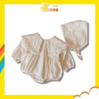 [Tặng mũ] Bodysuit / Bộ áo liền thân dài tay công chúa cho bé (sơ sinh - 2 tuổi) 3nana.kids