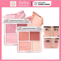 [Tặng Mút] Má Hồng JUDYDOLL 4 Ô Dạng Phấn Và Kem, Kèm Highlight Màu Tự Nhiên Dễ Dùng
