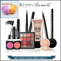 [TẶNG MÚT TÁN KEM NỀN] Bộ trang điểm Lameila 7 món, sét trang điểm cá nhân chuyên nghiệp, BB Cream, Phấn phủ, phấn mắt-Z