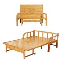 (TẶNG NỆM) Ghế sofa giường cao cấp gấp gọn đa năng 2 chế độ chất liệu tre tự nhiên 100% an toàn thoàng mát tiện lợi