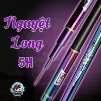(Tặng ngọn, phao, trục) Cần Câu Đài Câu Đơn Nguyệt Long 5H Cần Câu Tay Carbon Cao Cấp - Mika fishing)