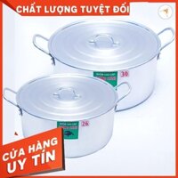 [TẶNG NHẮC NỒI XỊN] Bộ 2 nồi nhôm size 26cm và 30cm cao cấp Trường Thành, nồi nhôm dày