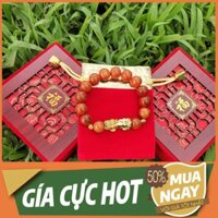 [Tặng Nhẫn + Dây + Hộp] Vòng trầm hương - Vòng Huyết Long Tỳ Hưu, Hạt charm mạ vàng hương thơm tự nhiên dành cho nam nữ