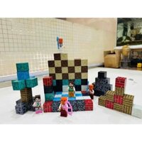 Tặng Nhân Vật Mô Hình Lắp Ráp Minecraft Khối Nam Châm Block Minecraft Nam Châm Đồ Chơi Xây Dựng Khối Nam Châm Minecraft