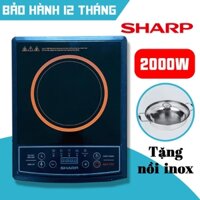 [Tặng Nồi] Bếp từ Sharp 2000W kèm nồi Inox cao cấp tiết kiệm điện năng – Bảo hành 12 tháng