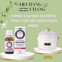 [TẶNG NỒI NẤU CHÁO CHẬM] Combo 4 lọ men 10 chủng Bioamicus chính hãng hỗ trợ tiêu hoá, táo bón và nôn trớ cho bé