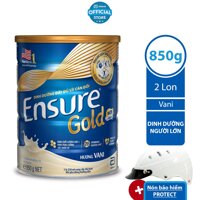 [Tặng Nón bảo hiểm Protect] Bộ 02 lon Sữa bột Ensure Gold (HMB) Vani 850g/lon