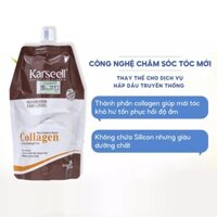 (TẶNG NÓN Ủ TÓC) Kem hấp dầu Collagen Karseell Maca Power siêu mềm mượt Ý 500ml ( mới 2020)