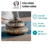 [TẶNG NỤ TRẦM] Lư xông trầm hương bằng gốm Bát Tràng khắc họa tiết sang trọng