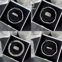 (Tặng nước rửa bạc) Set trang sức bạc nam DUYANH SILVER gồm lắc tay và nhẫn đính đá bạc thật MS01