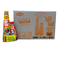 [TẶNG NƯỚC TƯƠNG] Thùng 12 chai Dầu hào Maggi 350g - Tặng kèm Nước tương đậm đặc Maggi 100ml