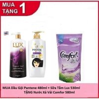 [TẶNG Nước Xả Comfor 580ml]ComBo Sữa Tắm Lux Thái Lan 500ml + Dầu Gội Pantene 480ml