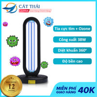 [TẶNG Ổ ĐIỆN 6 LỖ CẮM] Đèn diệt khuẩn Tia cực tím UV + Ozone công suất 38W Cát Thái ST-XD-01 khử trùng mọi phương hướng 360 độ làm sạch bầu không khí an toàn hiệu quả tiện lợi hẹn giờ tự động tắt