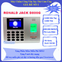 (Tặng Phần Mềm) Máy Chấm Công Vân Tay và Thẻ Cảm Ứng Ronald Jack D800G