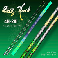 (Tặng phao) Cần câu tay Rồng Xanh 4H -28i có size 2m7 đến 5m4 tặng kèm ngọn phụ
