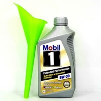 Tăng phễu khi mua Nhớt tổng hợp cao cấp xe máy, ô tô Mobil 1 EP 5W30 946ml (USA) MẪU MỚI XÁM 2022