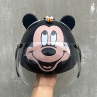 {TẶNG PHỤ KIỆN ĐI KÈM} Mũ bảo hiểm cho bé và người lớn họa tiết CHUỘT MICKEY