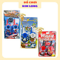 TẶNG PIN ĐỒ CHƠI COMBO 2 BỘ ĐÀM KHÔNG DÂY HÌNH SIÊU NHÂN NHỆN POLI - XE MC QUEEN NGHE GỌI 2 CHIỀU CHO BÉ TRAI VÀ BÉ GÁI