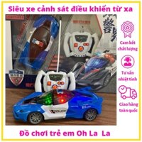TẶNG PIN - Đồ chơi Siêu xe cảnh sát điều khiển có đèn led, khiển 4 chiều, pin sạc, ngoại hình cực chất cho bé