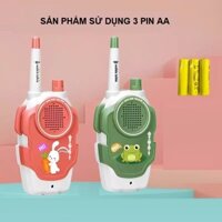 [Tặng Pin_Mẫu mới nhất] Set 2 máy bộ đàm đồ chơi cho bé, bộ đàm 2 kênh đàm thoại 2 chiều phạm vi 300m cho bé vui chơi