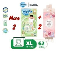 [tặng quà] combo 2 bịch bỉm MOLFIX Jumbo mẫu mới, chính hãng đủ size NB S M L XL XXL