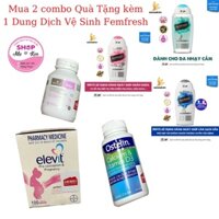 [Tặng Quà] Combo Mẹ Bầu: Elevit 100v - Canci Ostelin 130v - Dha bioland 60v Nội Địa Úc Mẫu mới Date 2024