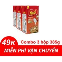 [Tặng quà đơn 99k] Combo 3 Creamer sữa đặc có đường Nuti (đỏ) Hộp 385g - Thương Hiệu NUTIFOOD