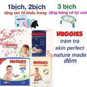 [Tặng quà từ 1b] Bỉm dán/quần Huggies Natural Made cao cấp đủ size NB60/S82/M64/L54/XL44/XXL26