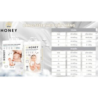 (tặng quà từ 1b)Tã bỉm Honey dán/quần NB70/S56/M46/M60/L54