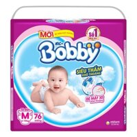 (tặng quà)Bỉm dán bobby l68/m76/xl62