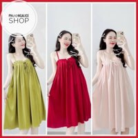 TẶNG QUẦN - Đồ ngủ sexy, váy ngủ hai dây chất latin- Phuongaliceshop