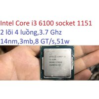 [Tặng quạt tản] Bộ vi xử lý CPU intel core i3 6100 Chip chuyên game quốc dân hàng tháo quán game nguyên hộp BH 6 tháng