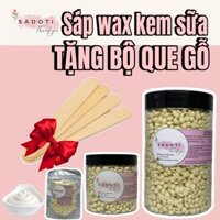 [Tặng que gỗ] Sáp wax lông cao cấp siêu bám hương kem sữa dùng cho da nhạy cảm SADOTI siêu bám