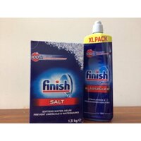 Tặng que thử nước cứng khi mua Muối rửa bát finish 1,2kg + nước làm bóng somat 750ml