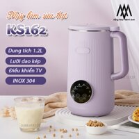 TẶNG SÁCH CÔNG THỨC - Máy làm sữa hạt KS162 - Lưỡi dao 8 cánh - Máy nấu sữa đậu nành mini - Máy nấu sữa hạt