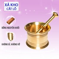 [Tặng Saffron] Cối nghiền Saffron, cối giã nhuỵ hoa nghệ tây Đồng nguyên khối không gỉ