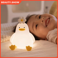 🦆Tặng Sinh Nhật Vịt Led Đèn Ngủ USB Sạc Đèn Ngủ Đèn Silicon Cảm Ứng Công Tắc Trẻ Em Kid Trang Trí Phòng Ngủ Quà
