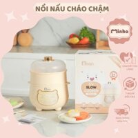 (Tặng sổ tay ăn dặm) Nồi nấu cháo chậm 1L với 6 chức năng nấu cho bé ăn dặm Misan Hấp/luộc Nấu cháo Chưng yến Nấu chè